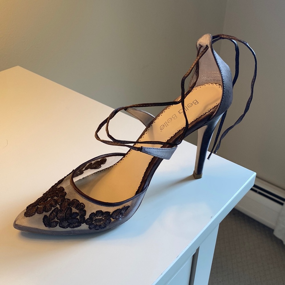 Bella Belle lace and satin heels